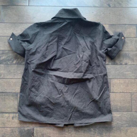 Club Monaco Short Sleeve Button Down Blouse - Picture 2 of 2